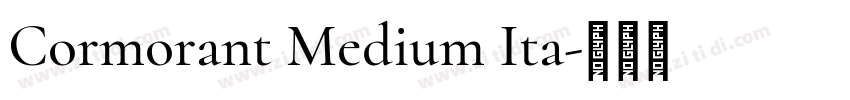 Cormorant Medium Ita字体转换